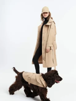 Trench déperlant pour chien - Beige