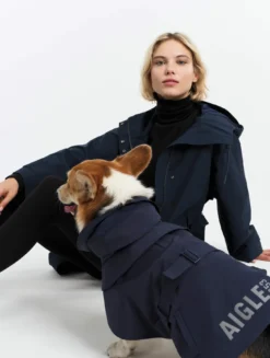 Trench déperlant pour chien - Bleu