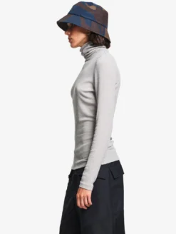 T-shirt col roulé ThermoPack™en laine mérinos et tencel thermo-régulateur - Gris