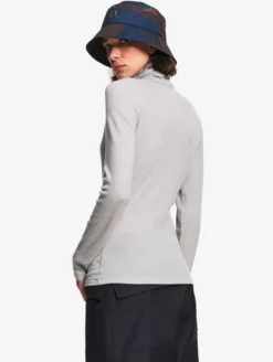 T-shirt col roulé ThermoPack™en laine mérinos et tencel thermo-régulateur - Gris