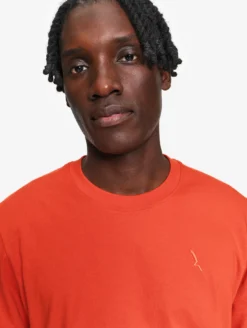 T-shirt en coton avec broderie - Rouge