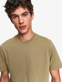 T-shirt en coton avec broderie - Vert