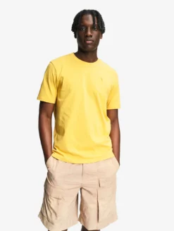 T-shirt en coton avec broderie - Jaune