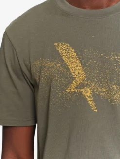T-shirt en coton graphique imprimé - Kaki