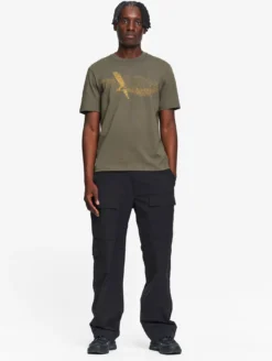 T-shirt en coton graphique imprimé - Kaki
