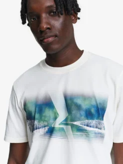 T-shirt en coton graphique imprimé - Blanc