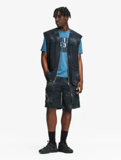 T-shirt en coton graphique imprimé - Bleu