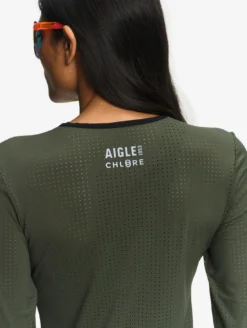 T-shirt manches longues en lycra - Aigle x Chlore - Kaki
