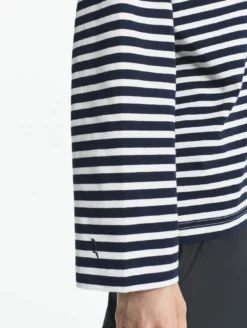 T-shirt marinière manches longues - Bleu