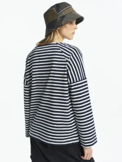 T-shirt marinière manches longues - Bleu
