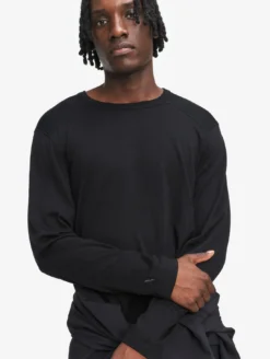 T-shirt ThermoPack™ en laine mérinos thermo-régulatrice - Noir