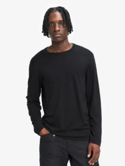 T-shirt ThermoPack™ en laine mérinos thermo-régulatrice - Noir