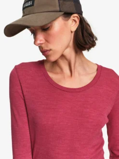 T-shirt ThermoPack™ en laine mérinos et tencel thermo-régulateur - Rouge