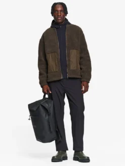Veste bomber en sherpa - Marron