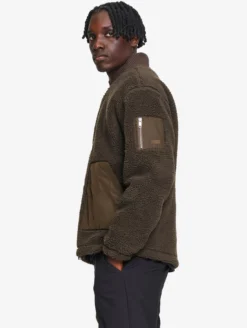 Veste bomber en sherpa - Marron