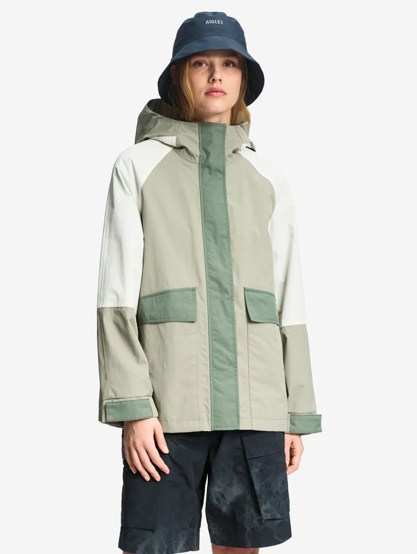 Veste courte et évasée avec capuche amovible MTD™ - Multicolore