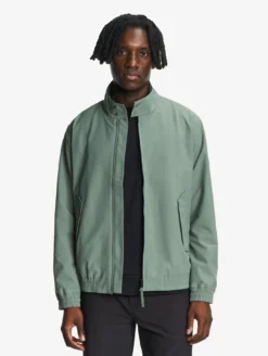 Veste courte Harrington en sergé déperlant - Vert