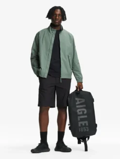 Veste courte Harrington en sergé déperlant - Vert