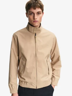 Veste courte Harrington en sergé déperlant - Beige
