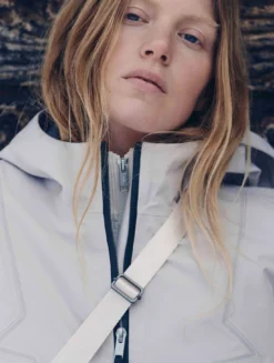 Veste de ski GORE-TEX® 3 couches à capuche - Beige
