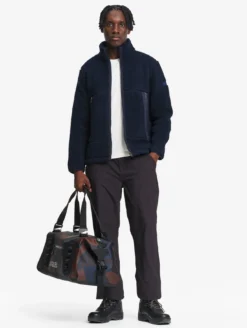Veste en sherpa contrecollé - Bleu