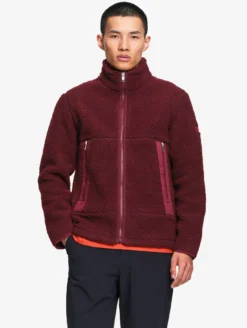 Veste en sherpa contrecollé - Bordeaux