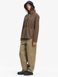 Veste polaire en laine bouillie - Marron