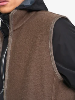 Veste sans manches en laine mélangée T-KIT™ - Marron