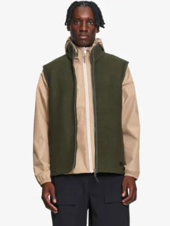 Veste sans manches en laine mélangée T-KIT™ - Kaki