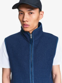 Veste sans manches en laine mélangée T-KIT™ - Bleu