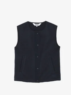 Veste sans manches en sherpa légère - Bleu