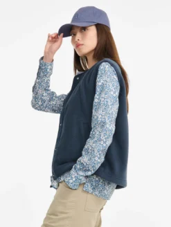 Veste sans manches en sherpa légère - Bleu