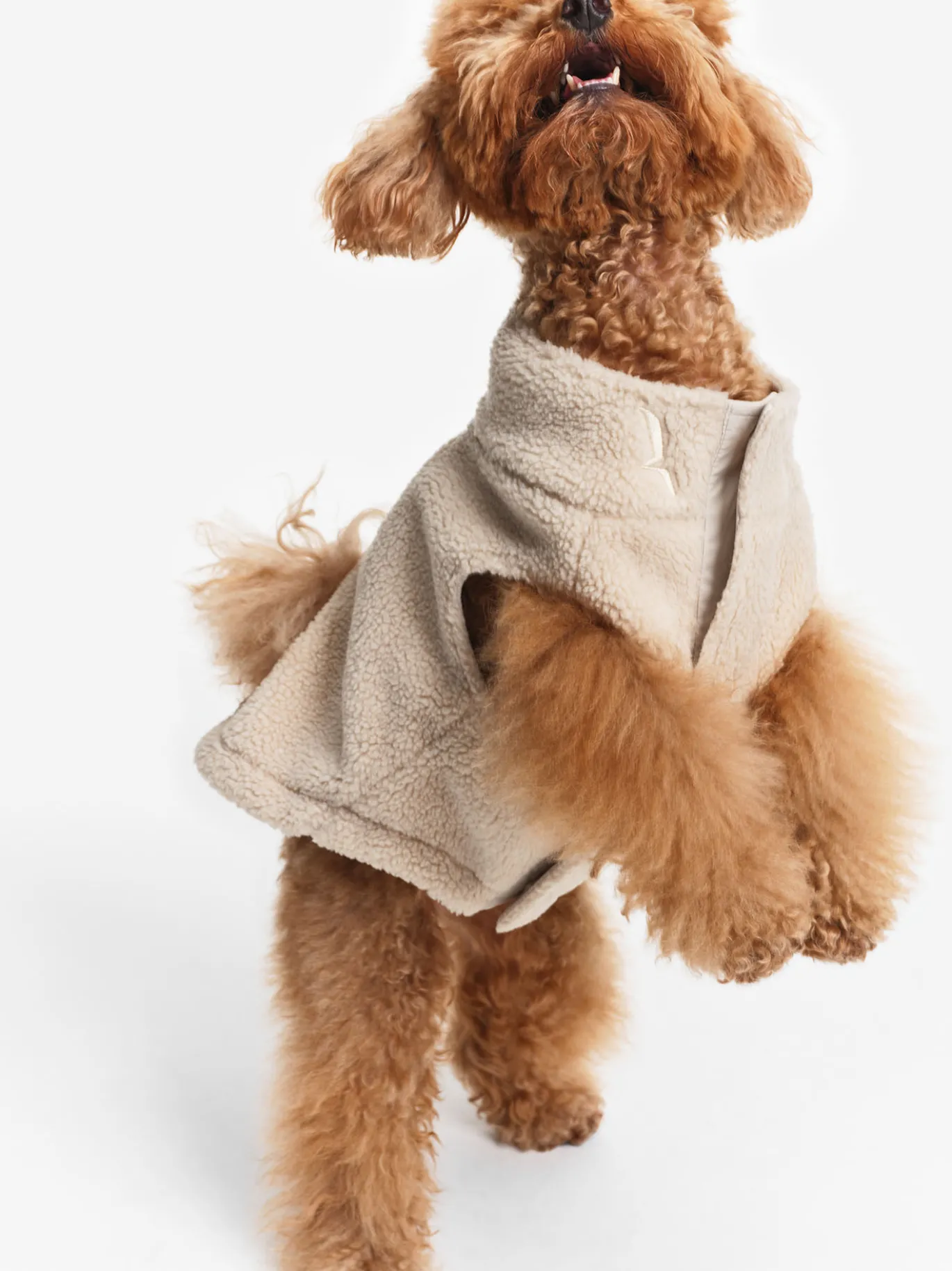 Veste sherpa pour chien - Beige