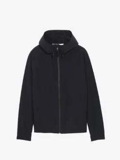 Veste zippée softshell à capuche coupe-vent - Noir